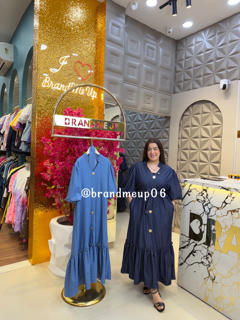 ‘DARLING’ DENIM DRESS WITH POCKET (SKU-39) (CODE-2557)
