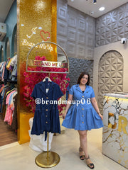 ‘CANDY’ DENIM FRILL DRESS WITH BELT (SKU-43) (CODE-0026)