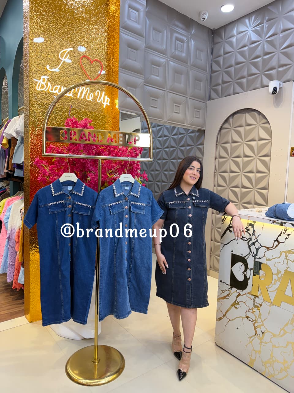‘STARRY’ RHINESTONE DENIM DRESS (SKU-45)