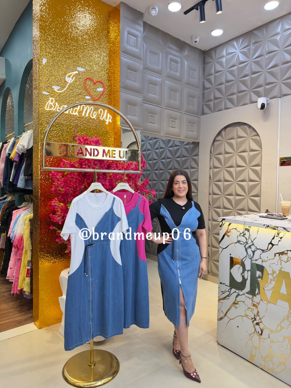 ‘ZIPPER’ DENIM DRESS (SKU-49) (CODE-8895)