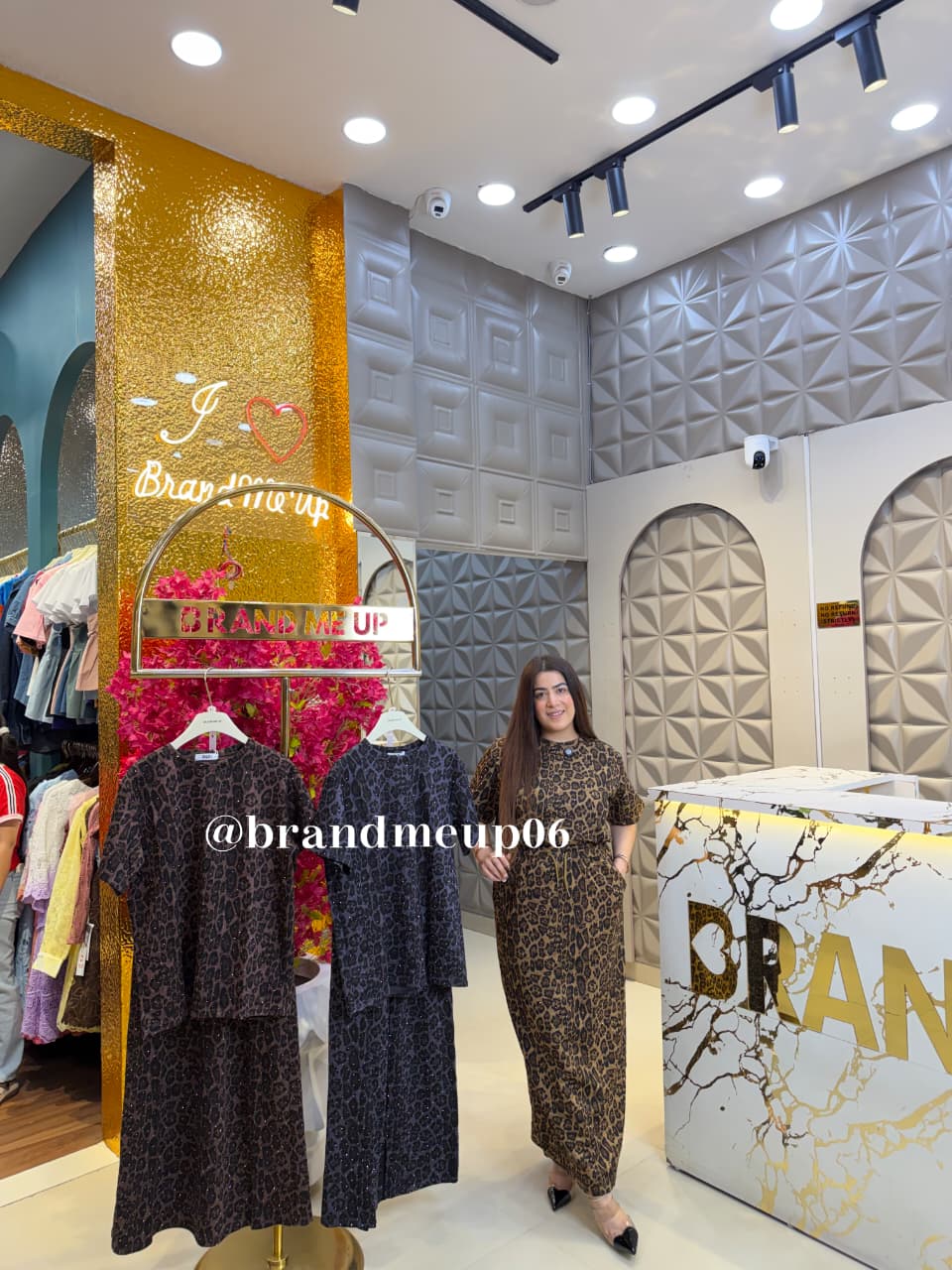 ‘ROAR’ 2PCS CHEETAH SKIRT SET WITH STONE (SKU-130) (CODE-9519)