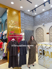 ‘ROAR’ 2PCS CHEETAH SKIRT SET WITH STONE (SKU-130) (CODE-9519)