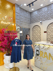 ‘ARYA’ PREMIUM DENIM RHINESTONE DRESS (SKU-177)