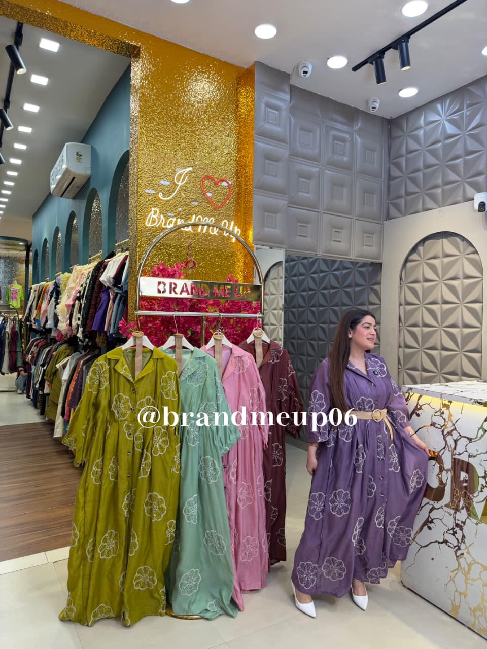 ‘GARB’ MAXI EMBROIDERY DRESS WITH BELT (SKU-214)