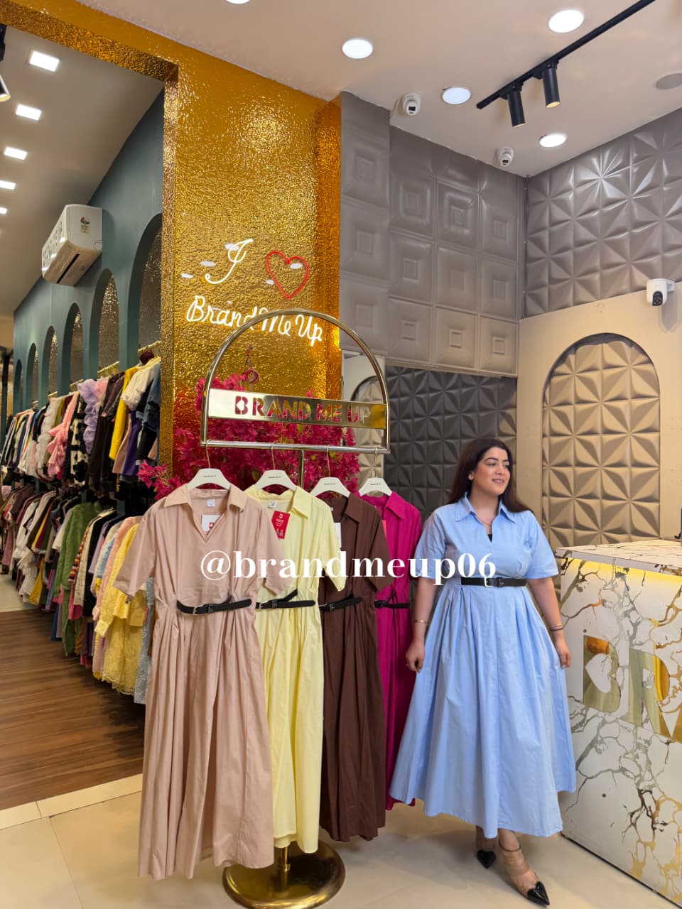 ‘MILKY’COTTON DRESS WITH FRONT ATTACHED BELT (SKU-222)