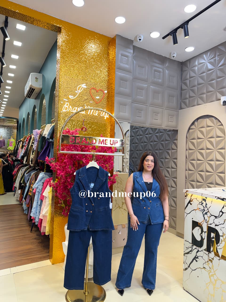 ‘DEWY’ 2PCS DENIM CORD SET (SKU-229) (CODE-2743)