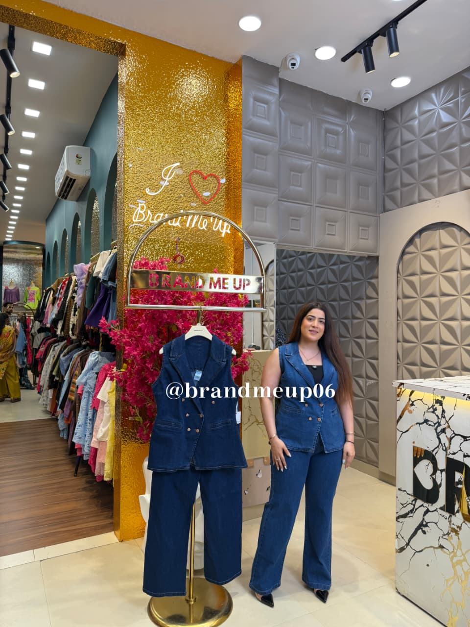 ‘DEWY’ 2PCS DENIM CORD SET (SKU-229) (CODE-2743)