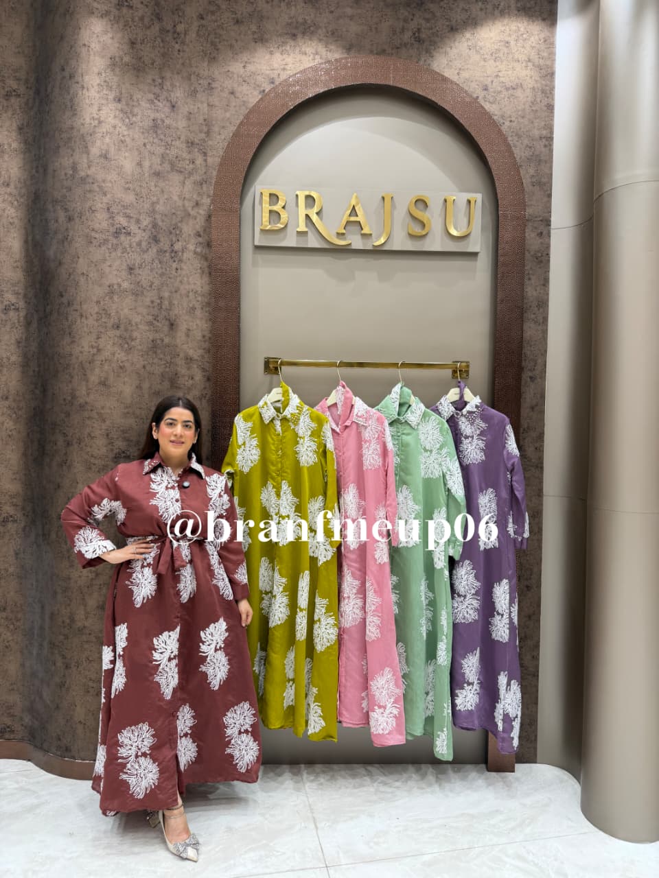 ‘ARIA’ MAXI EMBROIDERY DRESS WITH BELT (SKU-249)