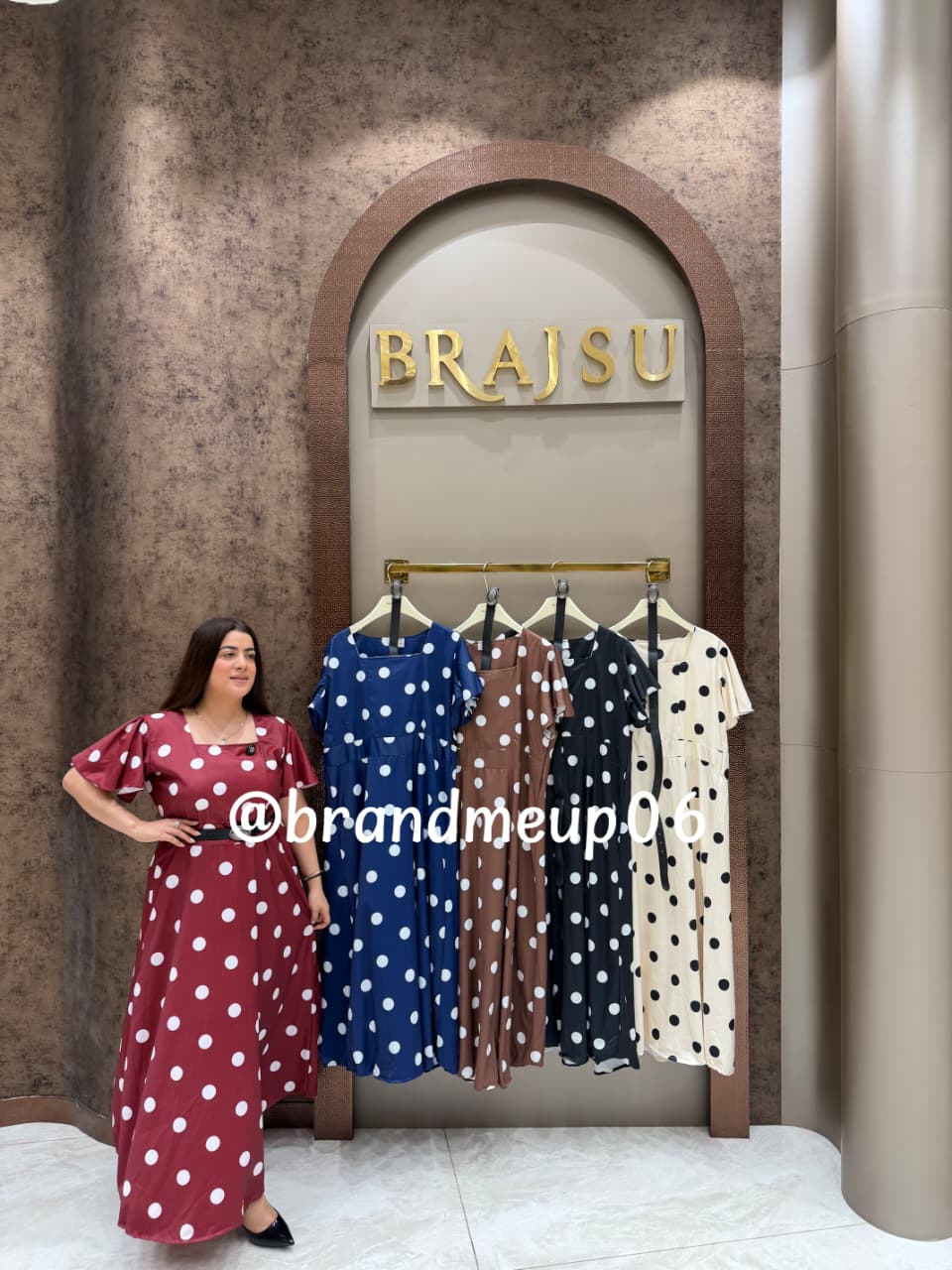 ‘POLI’ POLKA DRESS WITH BELT (SKU-278)