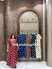 ‘POLI’ POLKA DRESS WITH BELT (SKU-278)