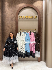 ‘PEAK’ POLKA DRESS WITH LACE (SKU-311)
