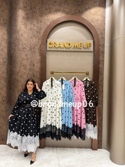 ‘PEAK’ POLKA DRESS WITH LACE (SKU-311)