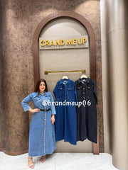 ‘STAR’ DENIM DRESS WITH BELT (SKU-345)