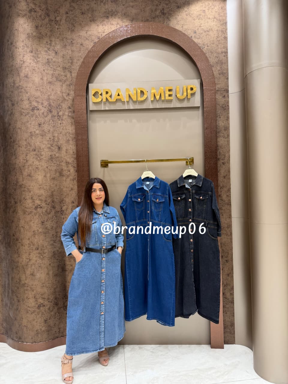 ‘STAR’ DENIM DRESS WITH BELT (SKU-345)