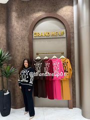 EMBROIDERY WOOLEN CORD SET (IMP-569)