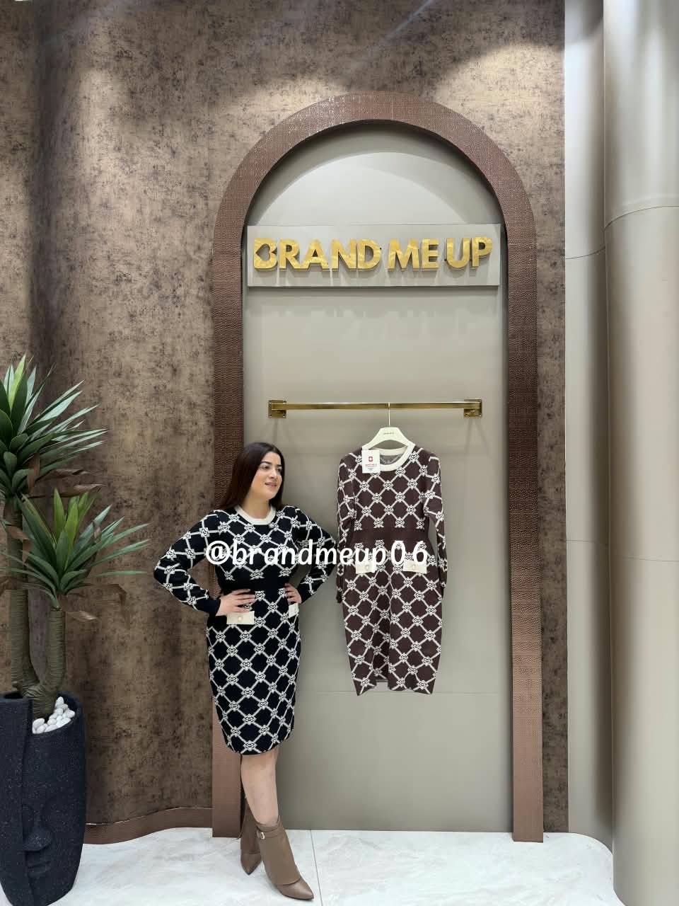 PRINTED WOOLEN DRESS (IMP-638)