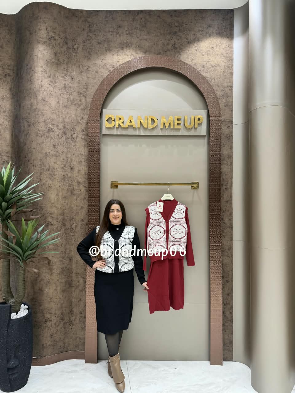 Woolen Dress With Cardigan (IMP-380)