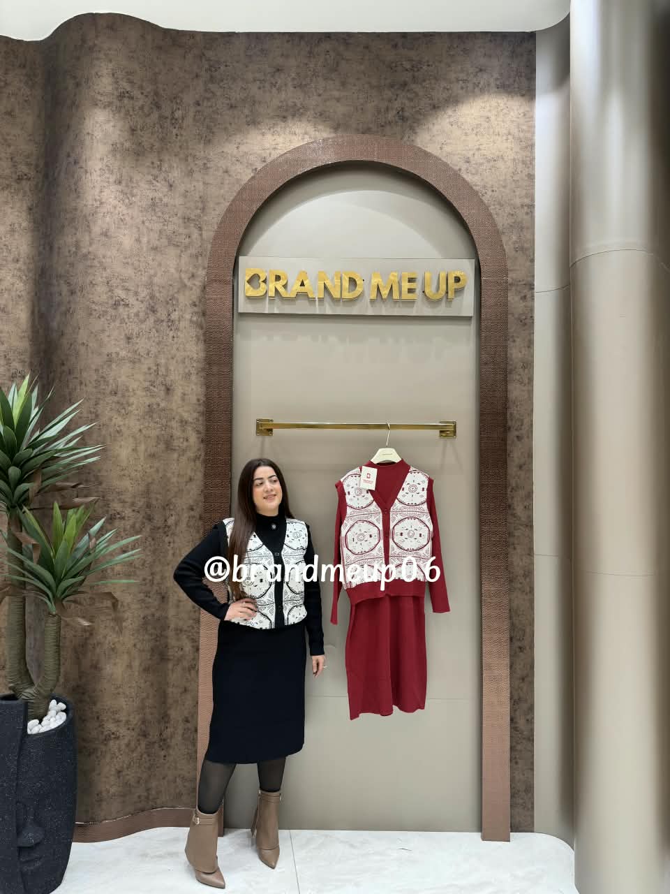 Woolen Dress With Cardigan (IMP-380)