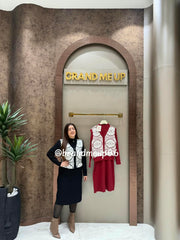 Woolen Dress With Cardigan (IMP-380)