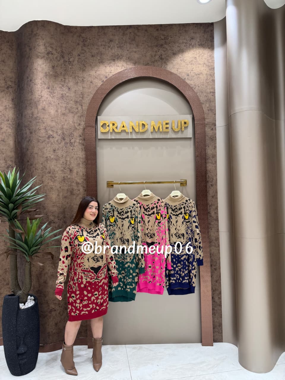 Cheetah Woolen Dress (IMP-371)