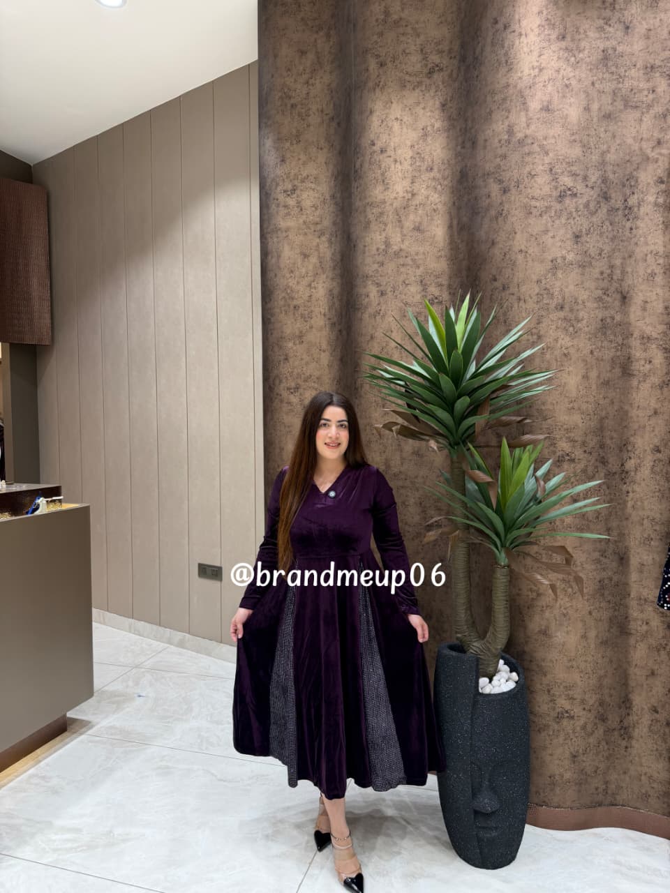 Velvet Dress With Belt (VELVET-1)