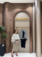 WOOLEN DRESS WITH CAPE (IMP-670)