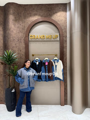 WOOLEN DESIGNER DENIM CARDIGAN (IMP-544)