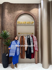 WOOLEN DESIGNER DRESS STOLE WITH BELT (IMP-668)