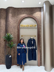 ‘RUMI’ DENIM DRESS WITH BELT (SKU-367) (CODE-2606)