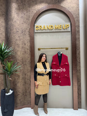 WOOLEN DRESS WITH INNER AND BELT (IMP-679)