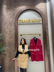 WOOLEN DRESS WITH INNER AND BELT (IMP-679)