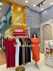 Imported Stretchable Dress With Belt (PRM-491)
