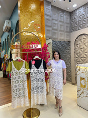 Summer Knit With Crochet Dress (PRM-629)