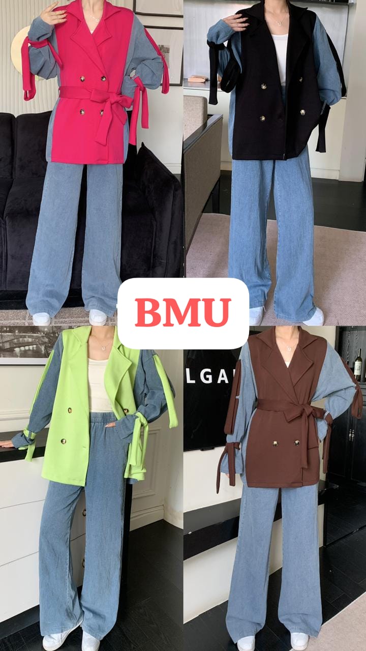 IMPORTED DENIM CORD SET (PRM-713)