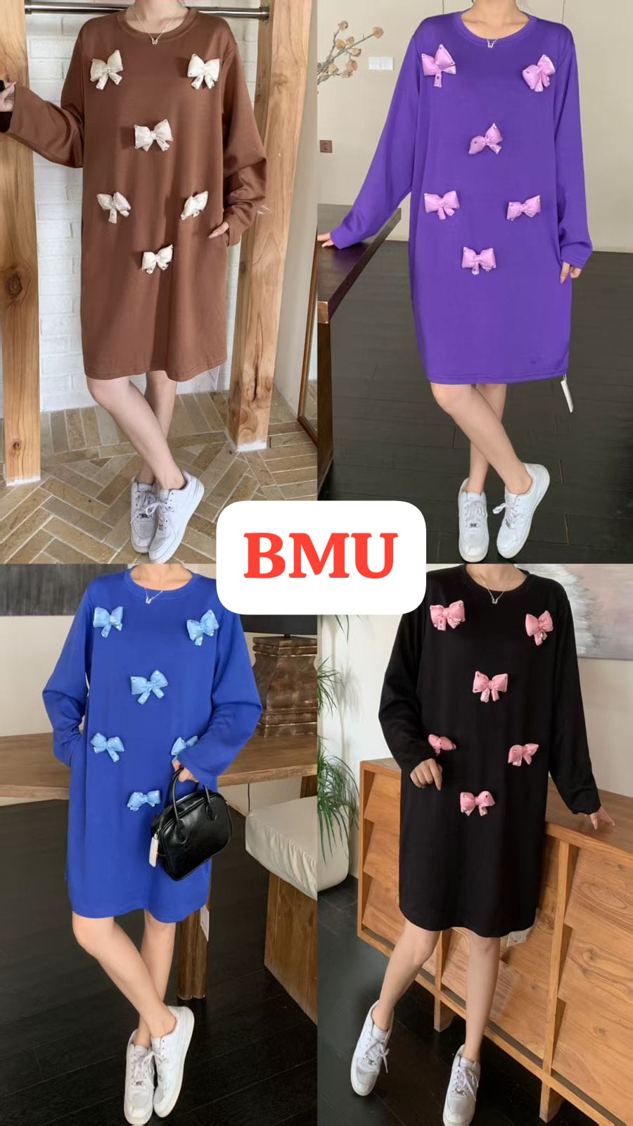 FULL SLEEVES CUTE DRESS WITH POCKETS (PRM-719)