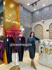 Velvet Dress With Belt (VELVET-4)