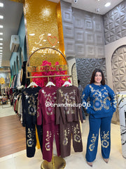 Woolen Party Cord With Sequence Work (IMP-233)