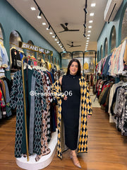 WOOLEN LONG DRESS WITH SHRUG AND BELT (IMP-614)