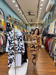 WOOLEN PRINTED SKIRT SET (IMP-619)