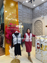 Woolen Dress With Cardigan (IMP-380)