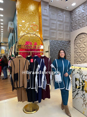 WOOLEN DRESS WITH DESIGNER CAPE (IMP-563)