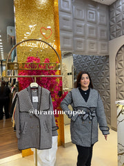 Long Coat With Belt - CHECK (IMP-245)