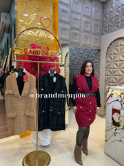 WOOLEN DRESS WITH INNER AND BELT (IMP-679)