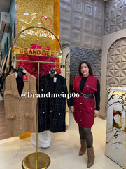 WOOLEN DRESS WITH INNER AND BELT (IMP-679)