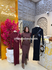 Woolen Dress With Designer Belt (IMP-459)