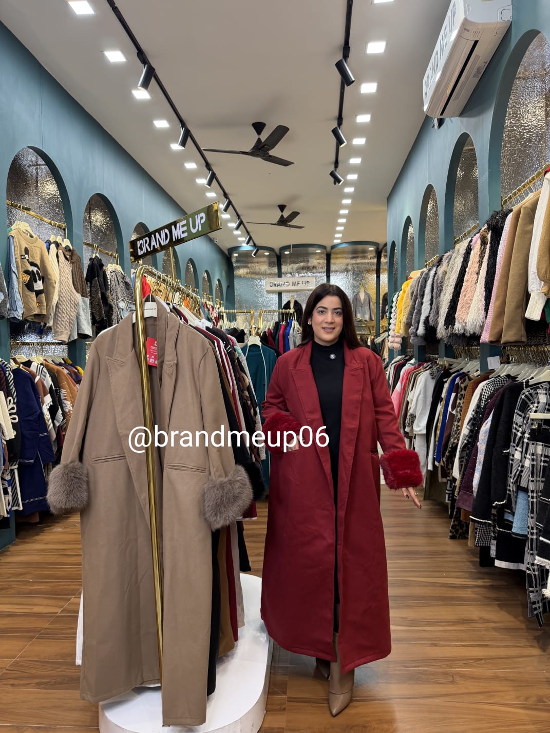 Overcoat With Fur On sleeves (IMP-442)