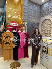 EMBROIDERY WOOLEN CORD SET (IMP-569)