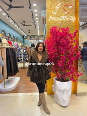 Fur Cheetah Coat With Belt (FUR-2)