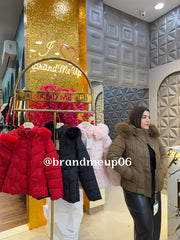 Puff Jacket With Fur Hoodie (CODE-3605) (IMP-386)