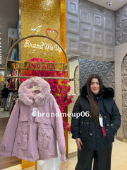 Jacket With Fur Hoodie with fleece Inside (CODE-8801) (IMP-383)